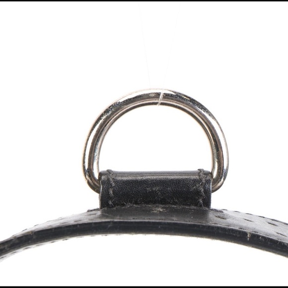 Gucci GG Logo Black Canvas &Perforated Leather Bag - Picture 6 of 12